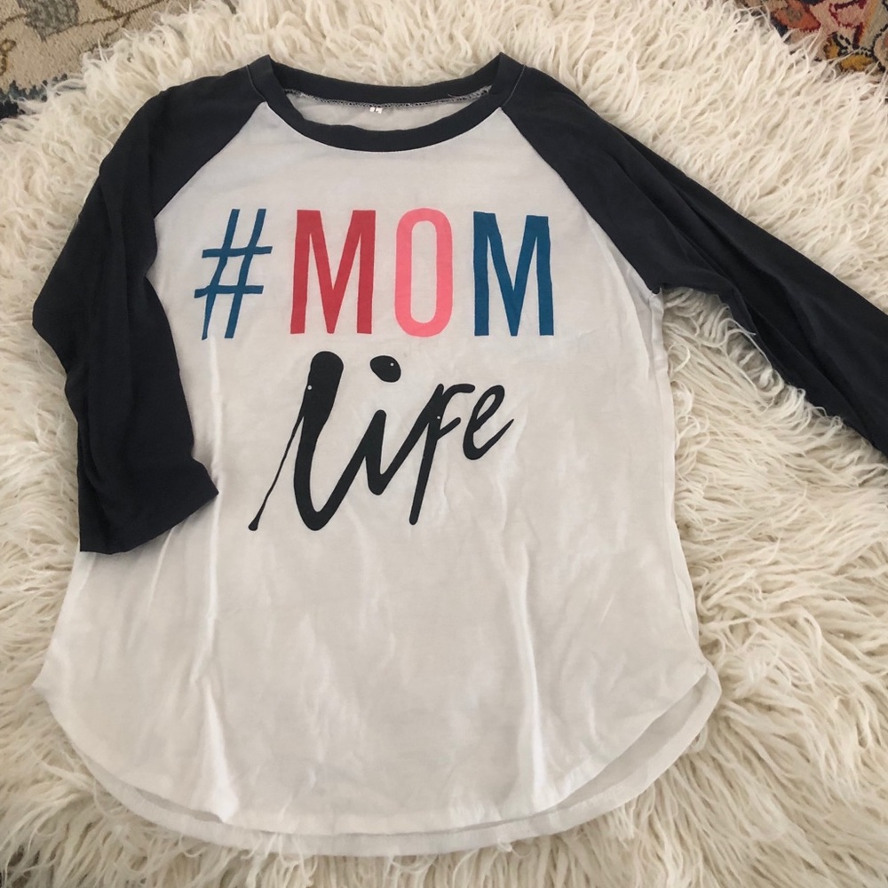 Mom Life Baseball Tee